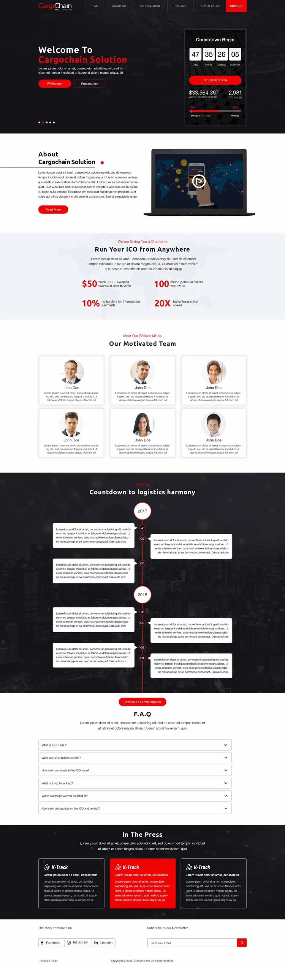 Fintech website project