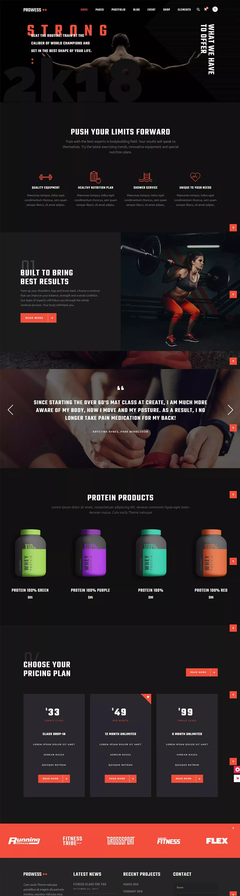 Fitness website project 1