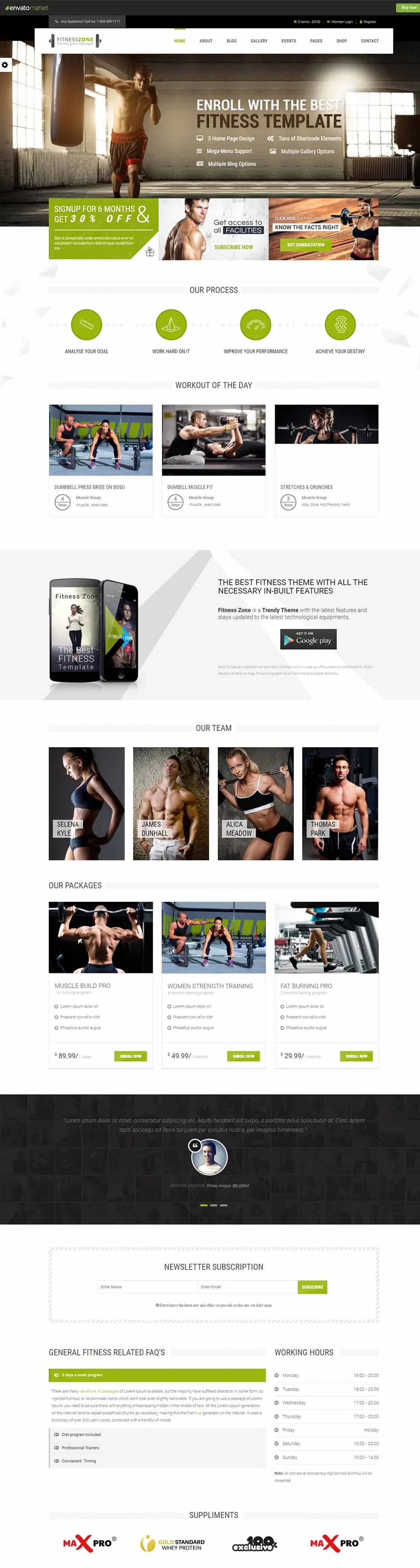 Fitness website project 2