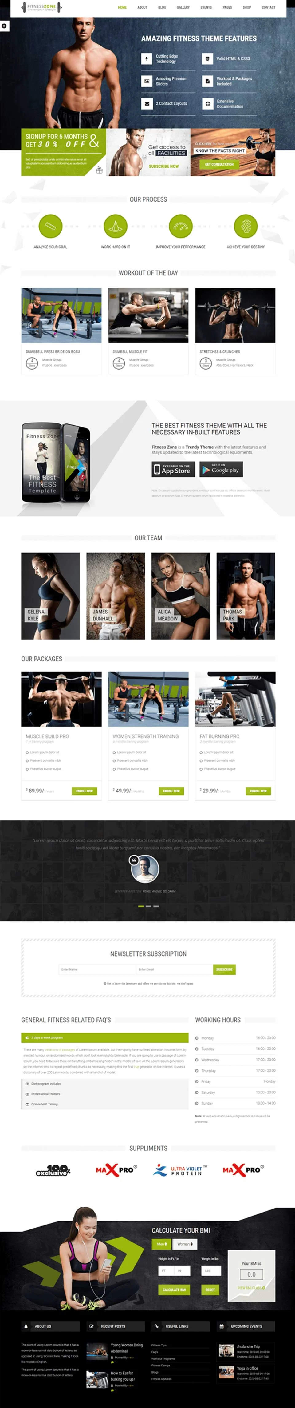 Fitness website project 6